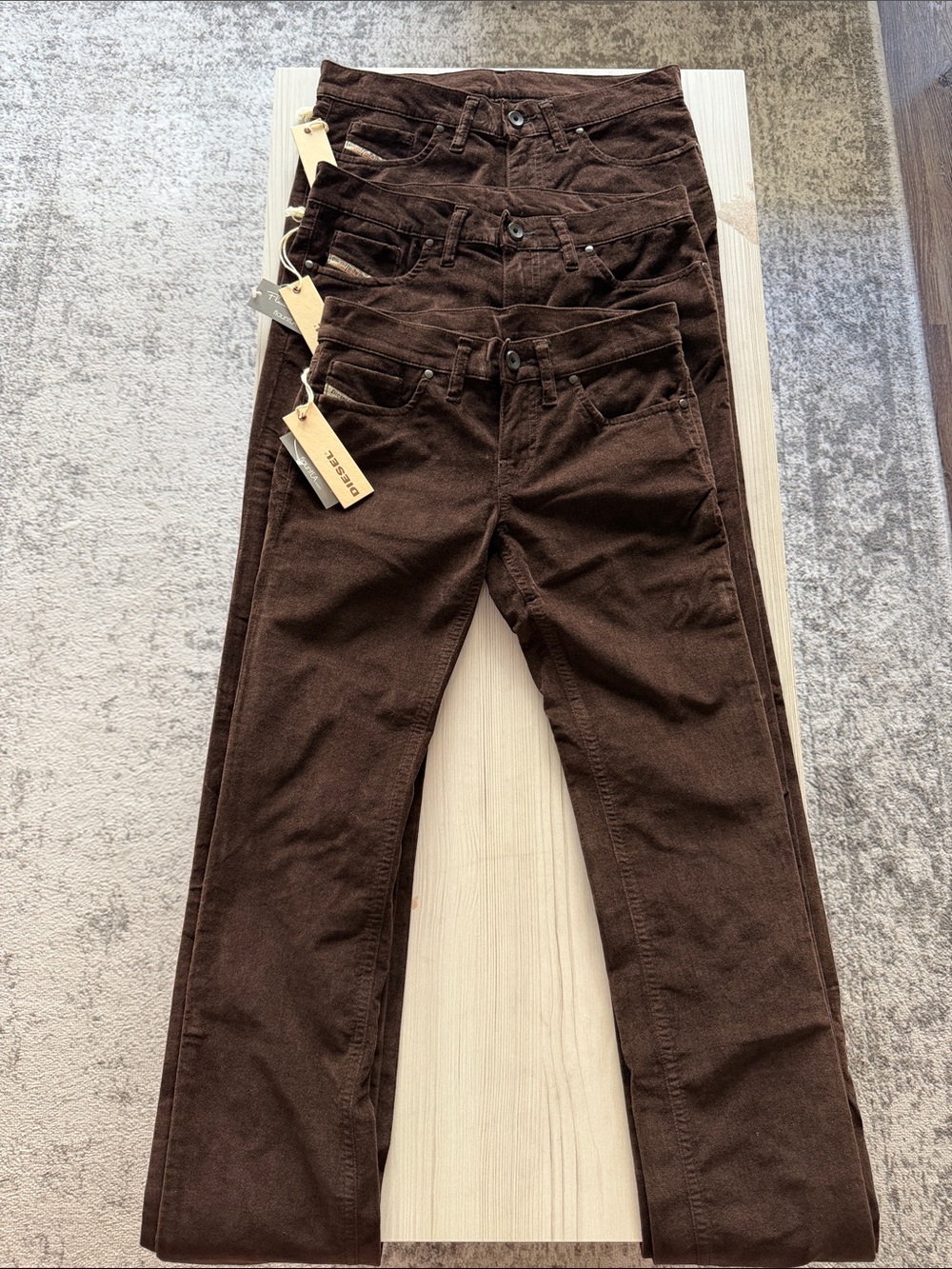 Diesel Liv Dark Brown/Chocolate Corduroy Pants